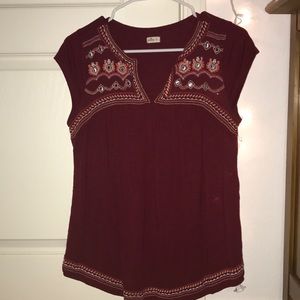 Maroon Blouse